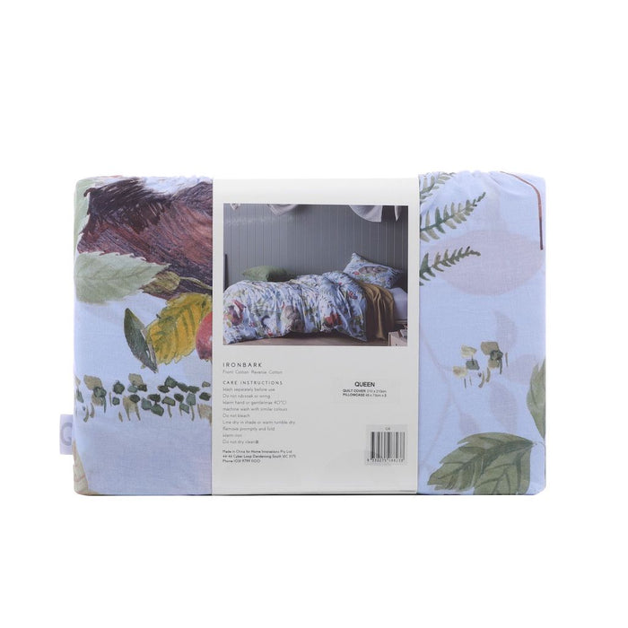 Happy Kids - Ironbark Printed Cotton Quilt Cover Set