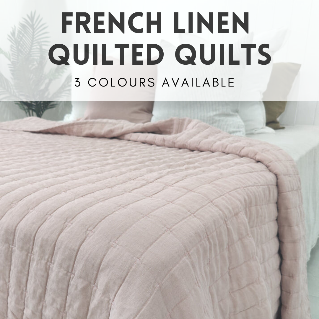 French Linen Quilted Quilts