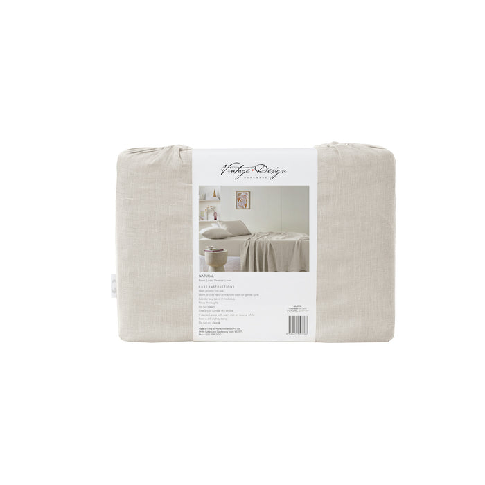 NEW 100% French Flax Linen Sheet Set - Natural
