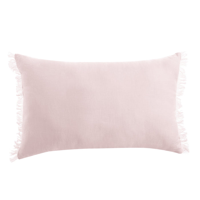 NEW French Linen Filled Cushion - Blush - 35cm x 55cm and 55cm x 55cm