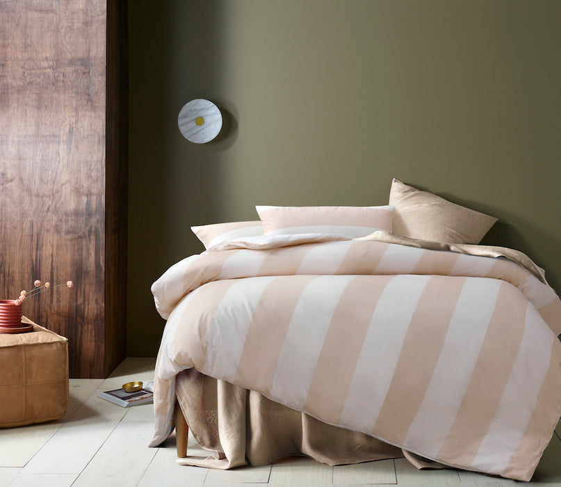 Accessorize Regency 100% Cotton Quilt Cover Set - Natural