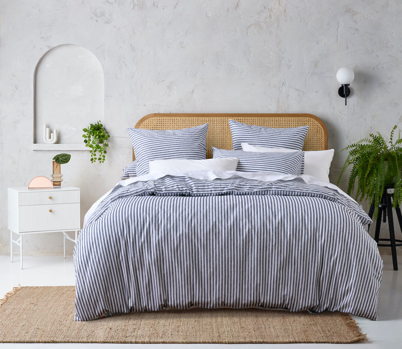 NEW! Vintage Design Brooklyn Linen Cotton Quilt Cover Set