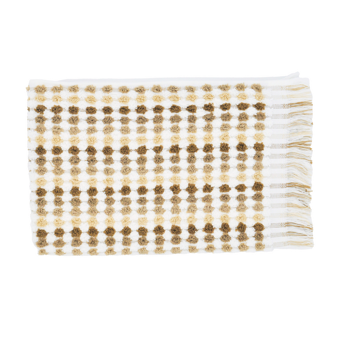 100% Cotton Pom Pom Towels - 7 Piece Set - Natural Tones