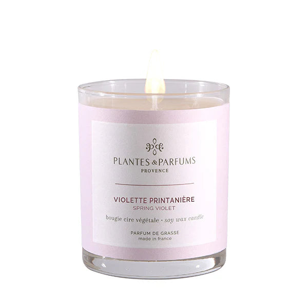 Plantes & Parfums -180g Handcrafted Perfumed Candle - Spring Violet