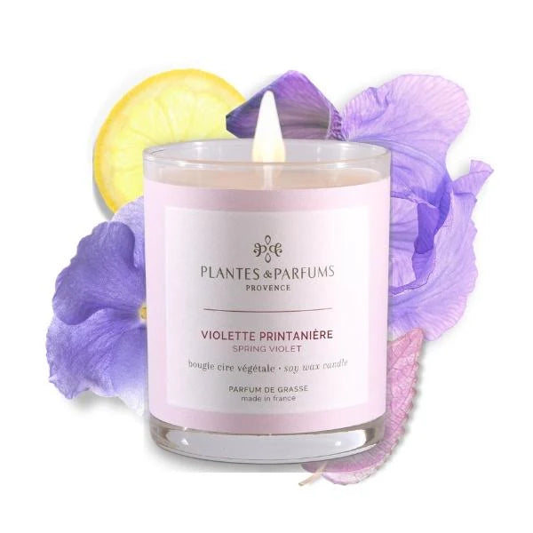 Plantes & Parfums -180g Handcrafted Perfumed Candle - Spring Violet