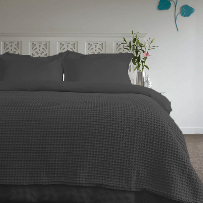Premium Super Soft 100% Cotton Waffle Blanket