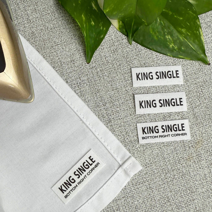 Bedding Bundler - Bed Sheet Labels for identifying different Bedding Sizes (Pack of 4)