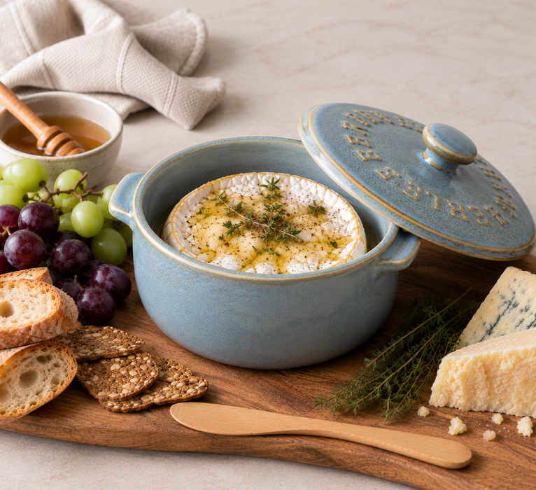 Ceramic Brie Baker  - Denim Blue