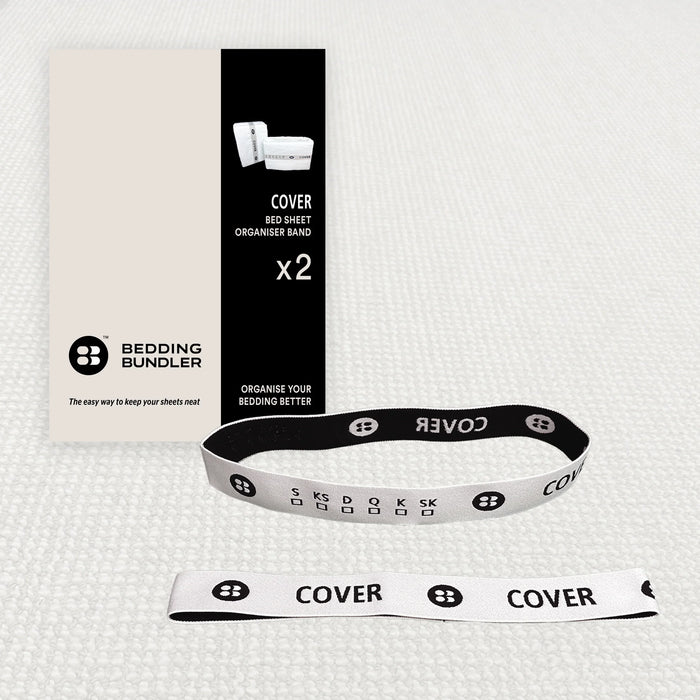 Bedding Bundler - Bed Sheet Organiser Bands - Cover (Set of 2)
