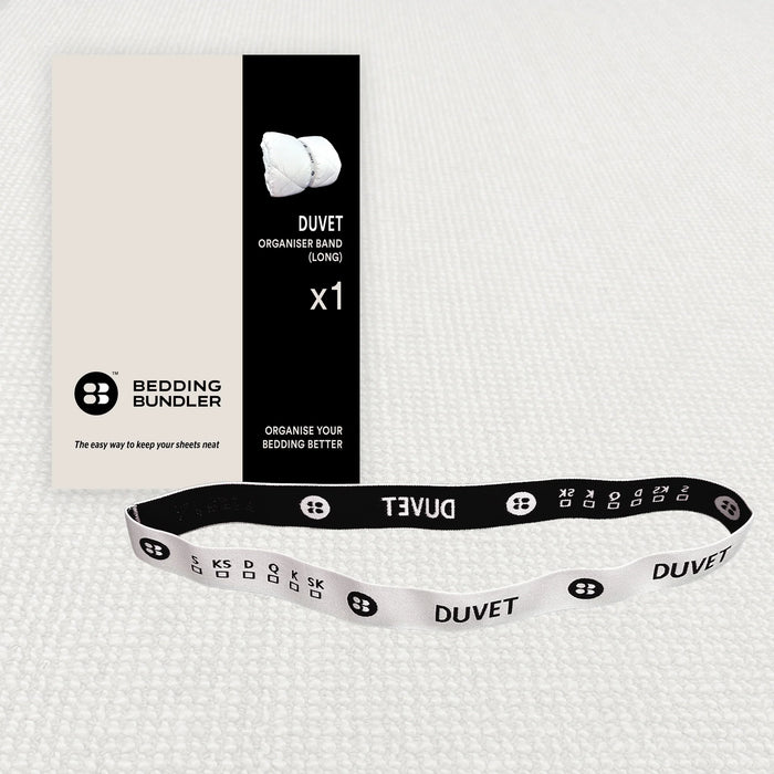 Bedding Bundler - Bed Sheet Organiser Bands - Duvet Label