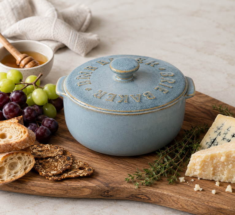 Ceramic Brie Baker  - Denim Blue