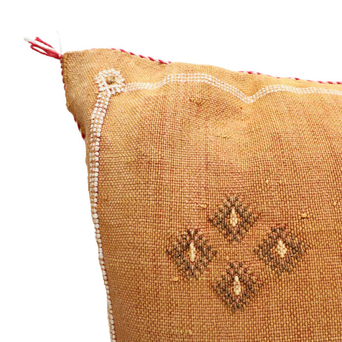 Moroccan European Cactus Silk Feather Filled Cushion - Golden