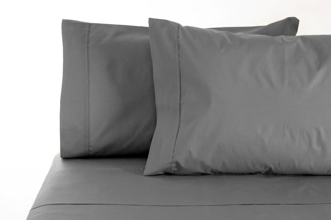 Jenny Mclean 100% Cotton Porto Sheet Set  - Granite
