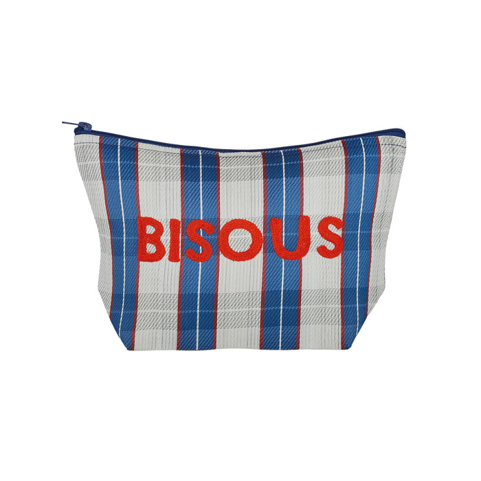 Recycled Plastic Pouch - Bisous (Kisses in French)