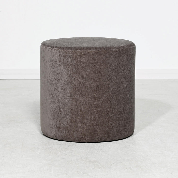 Sabo Small Velvet Ottoman -Walnut