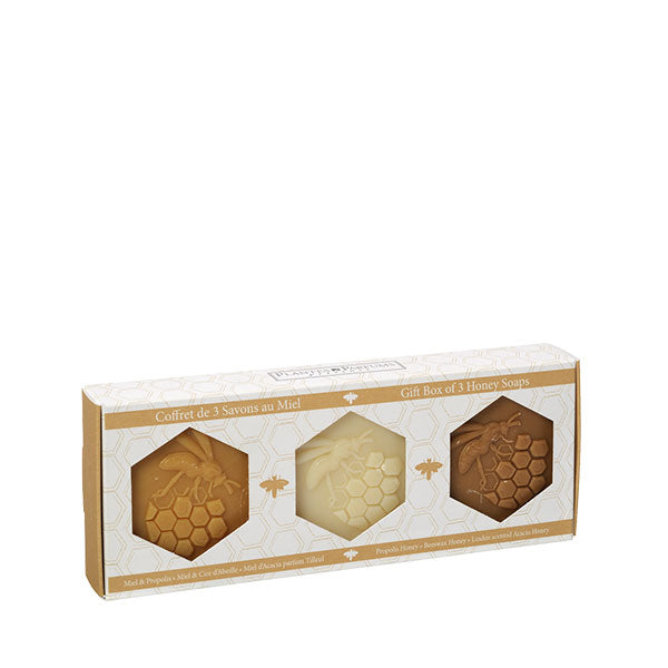 Plantes & Parfums - Beeswax Honey Soap Gift box of 3 Soaps
