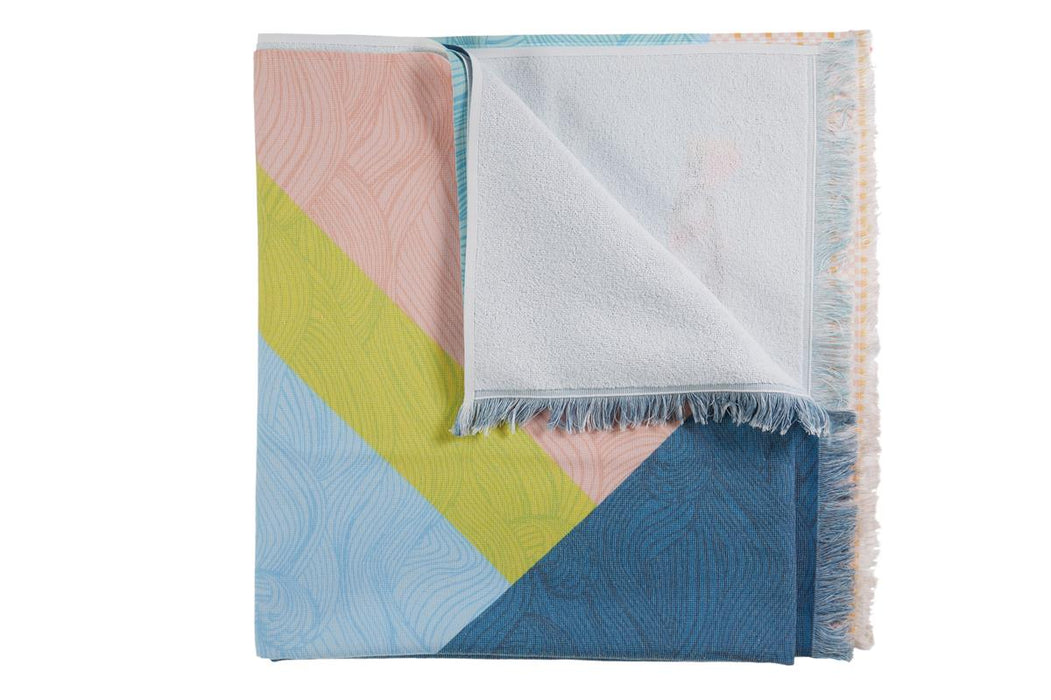 Oilily- Stormy Waves Printed Cotton Terry Turkish Towel