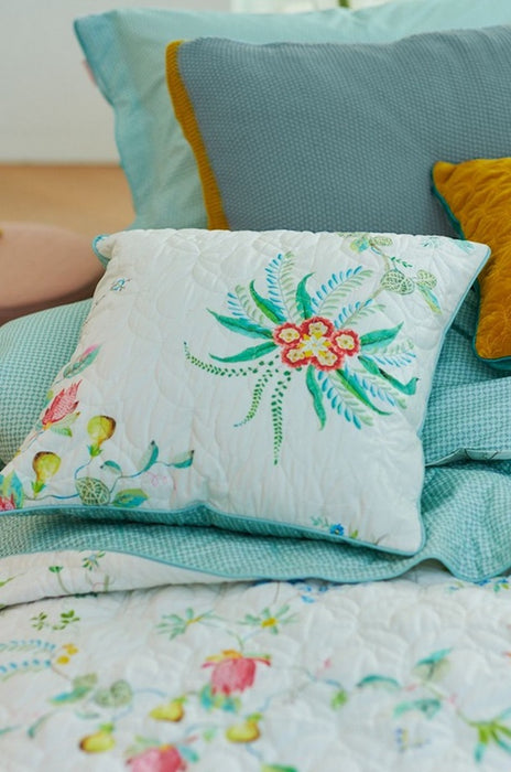 PIP Studio - Fleur Grandeur Quilted Cushion 45x45cm -  White