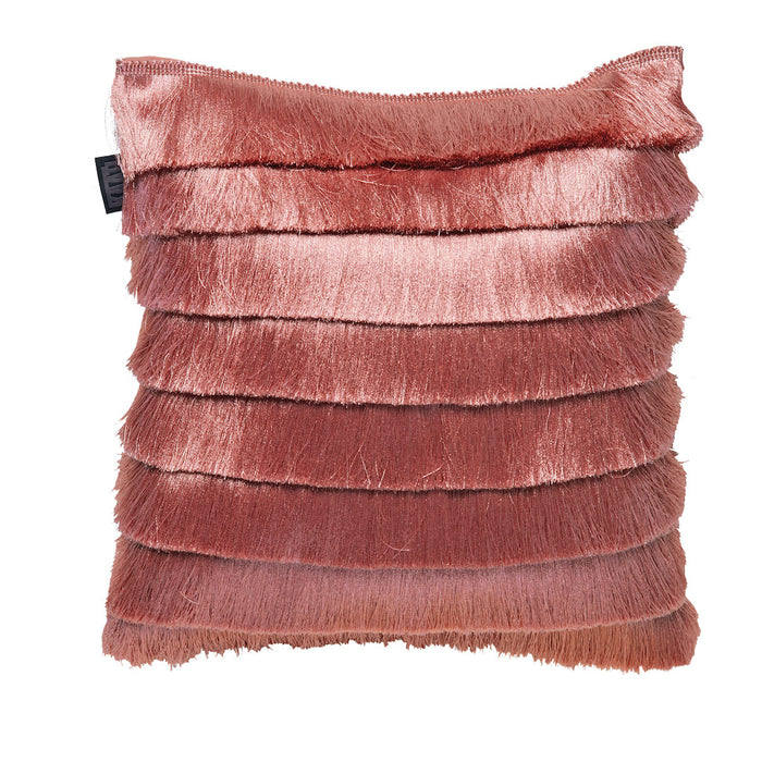 Bedding House - Fringy Lila Filled Cushion - Coral