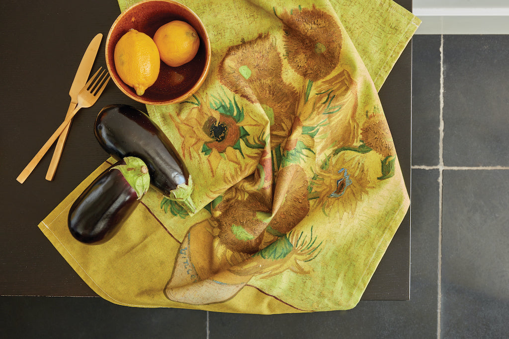 Van Gogh Yellow Sunflower Tea Towel