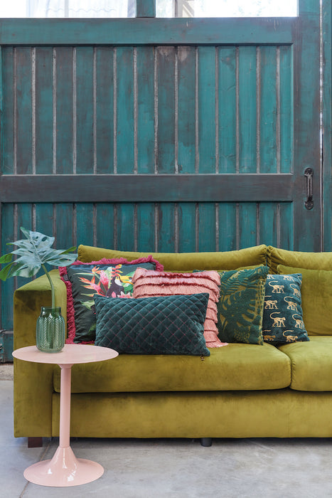 Bedding House - Monkey Green Velvet Filled Cushion