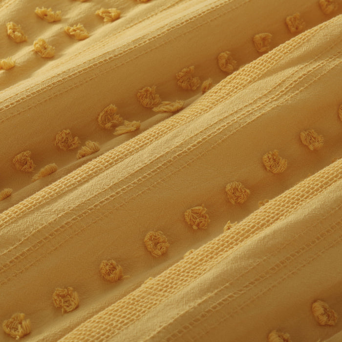 NEW Sans Sovci 100% Cotton Quilt Cover Set - Ochre