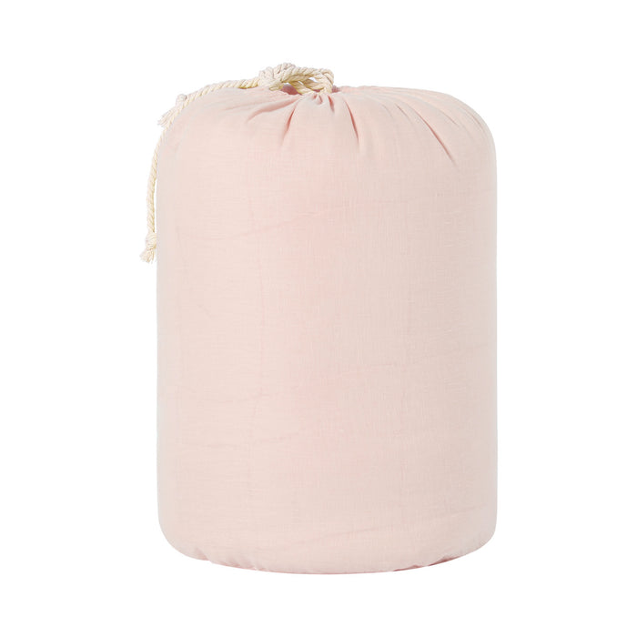 French Linen Quilt Coverlet Set - Blush