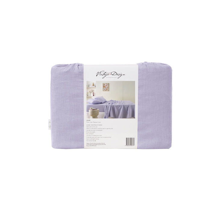 100% French Flax Linen Sheet Set - Lilac