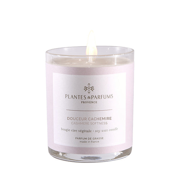 Plantes & Parfums - 180g Perfumed Hand Poured Candle - Cashmere Softness