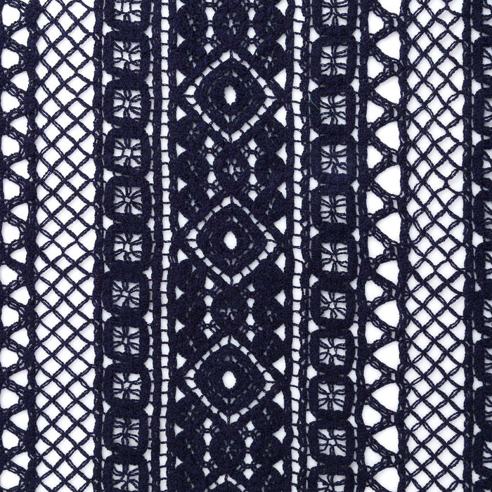 Tenille Vintage Crochet Lace Throw - Deep Blue