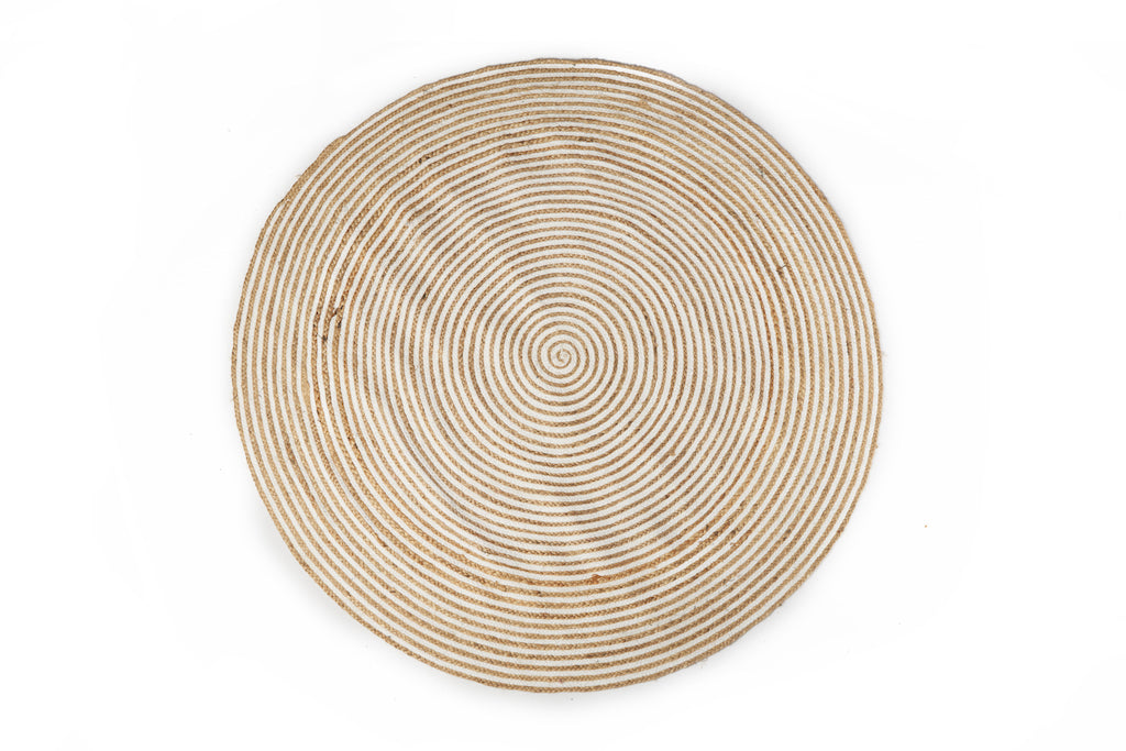 Issa Cotton and Jute Hand Loomed Round Rug