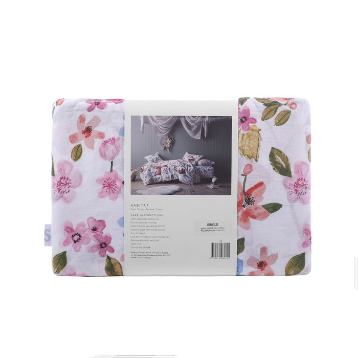 Happy Kids - Habitat Printed Cotton Quilt Cover Set