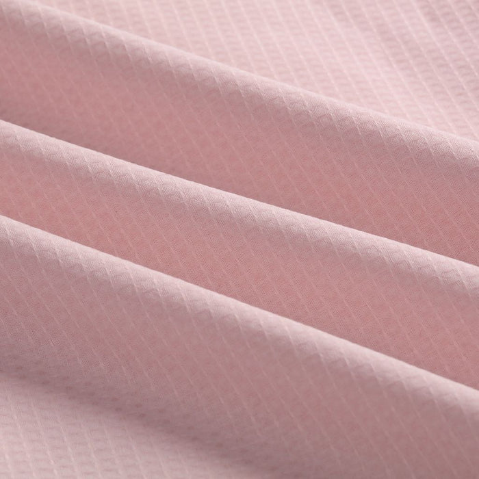 Waffle 100% Cotton Quilt Cover Set - Blush