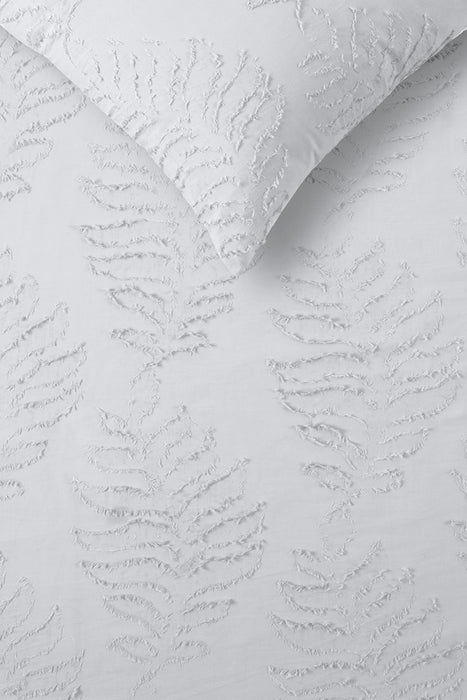 Lucas 100% Cotton Chenille Quilt Cover Set - White