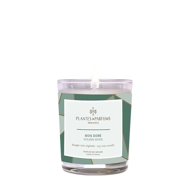 Plantes & Parfums - 75g Perfumed Hand Poured Candle - Golden Wood