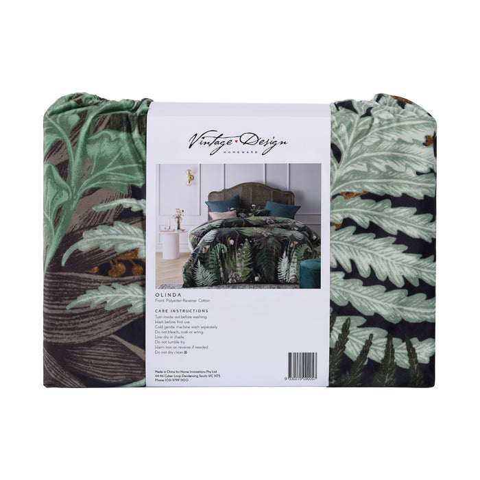 NEW Olinda Printed Soft Velvet Quilt Cover Set