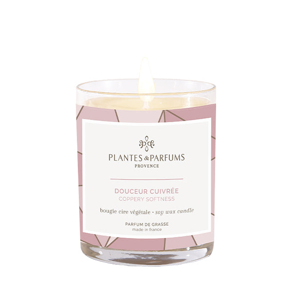 Plantes & Parfums - 180g Perfumed Hand Poured Candle - Coppery Softness