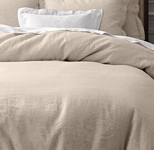 DOUX 100%  Pure French Flax Linen Quilt Cover Set - Natural
