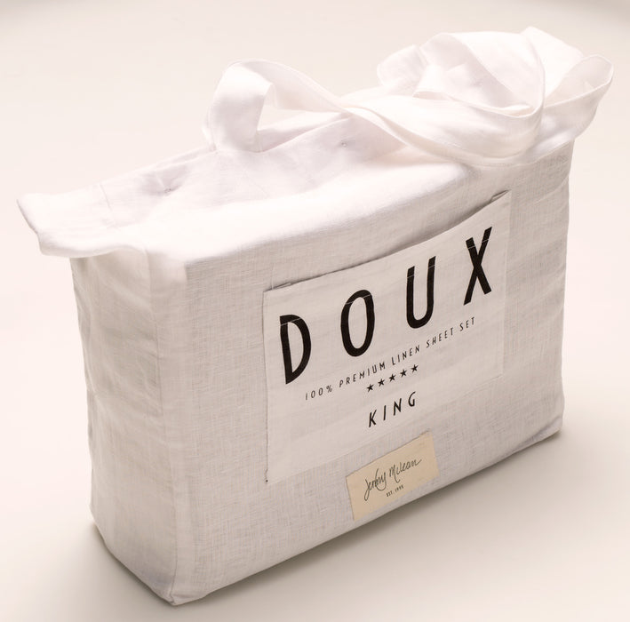 DOUX 100%  Pure French Flax Linen Quilt Cover Set - Natural