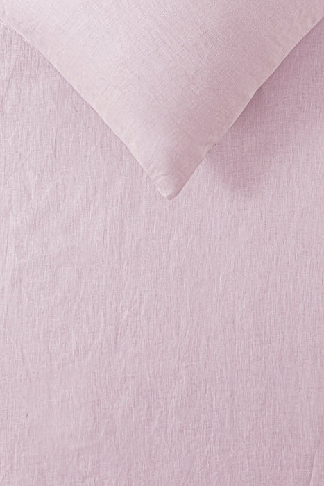 100% French Flax Linen Quilt Cover Set - Blush