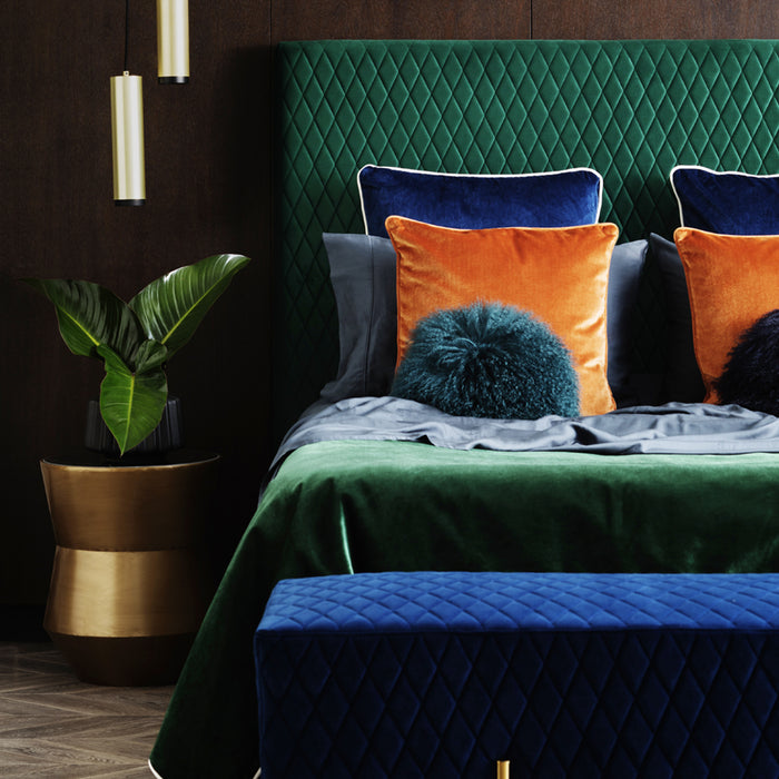 The Coco Velvet Bed Head - French Navy