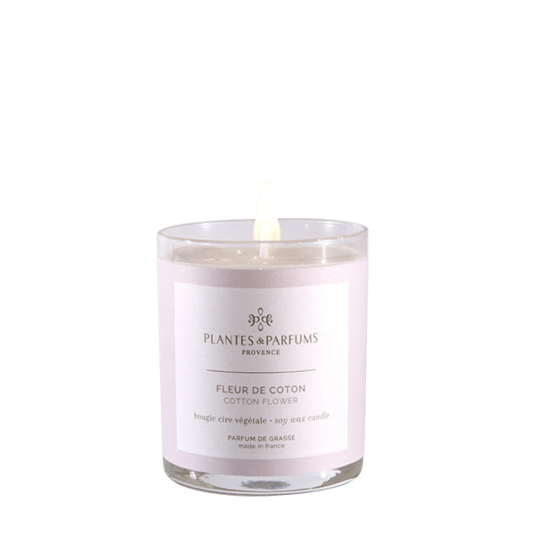 Plantes & Parfums -180g Handcrafted Perfumed Candle - Cotton Flower