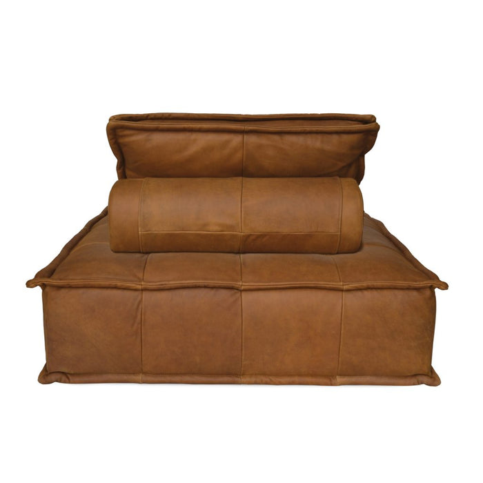 The Capri One Person Lounger - Cognac Leather