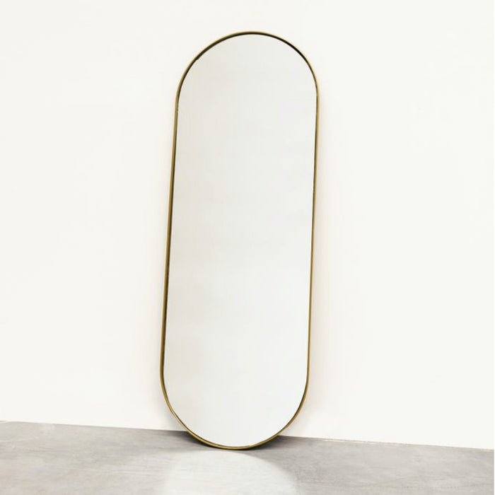 Gatsby Oval Mirror - Gold Metal