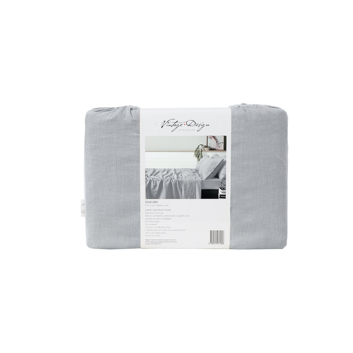100% French Flax Linen Sheet Set - Dove Grey
