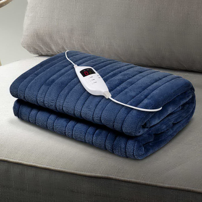 Electric Heated Throw Blanket - Navy