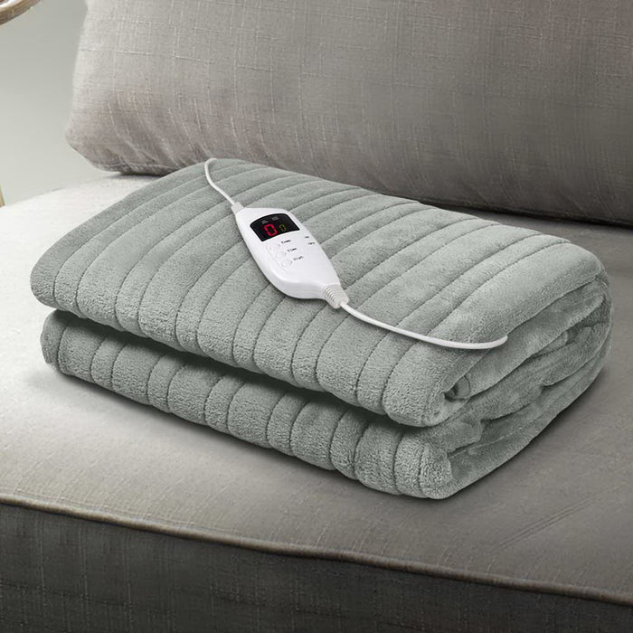 Electric Heated Throw Blanket - Silver