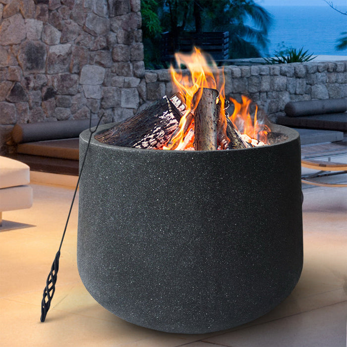Outdoor Cement Finish Fire Bowl