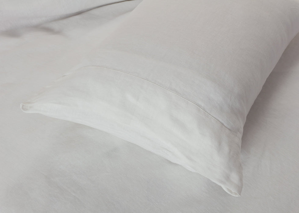Heavy Weight 100% French Flax Linen Sheet Set - White