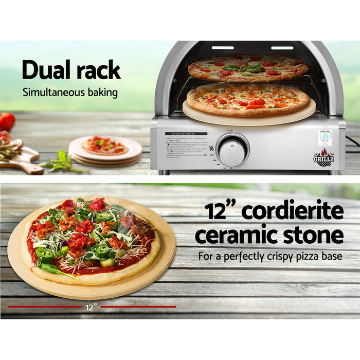 Portable Pizza Oven - Silver